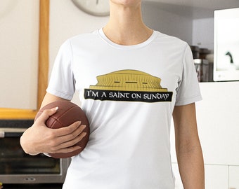 Who Dat Nation New Orleans Style T-shirt with Superdome Sunday Saints