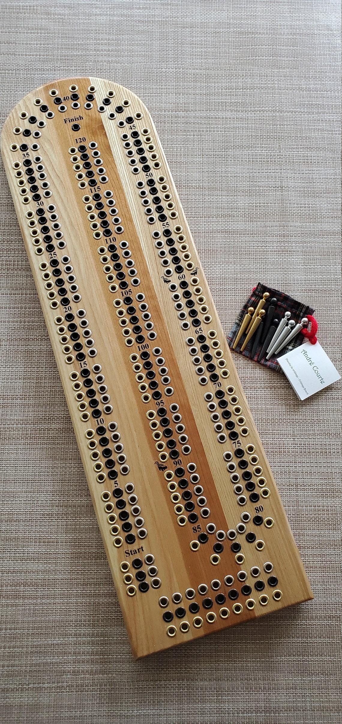 TwoTone Handmade Original and Unique Wooden Cribbage Board Etsy