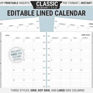 Happy Planner Classic Note Paper Graph Paper Grid Pages Printable ...