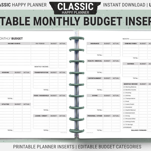 Budget Planner Printable - Etsy