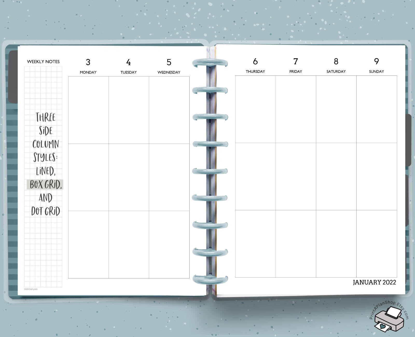 Editable Happy Planner Vertical Layout HP Classic Printable | Etsy