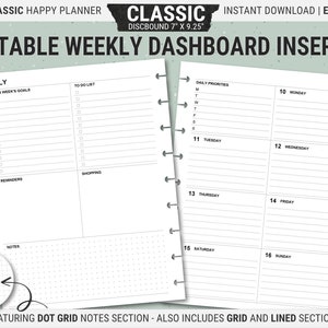 Editable Classic Happy Planner Dashboard Layout Printable Etsy Editable Classic Happy Planner Dashboard Layout Printable Etsy