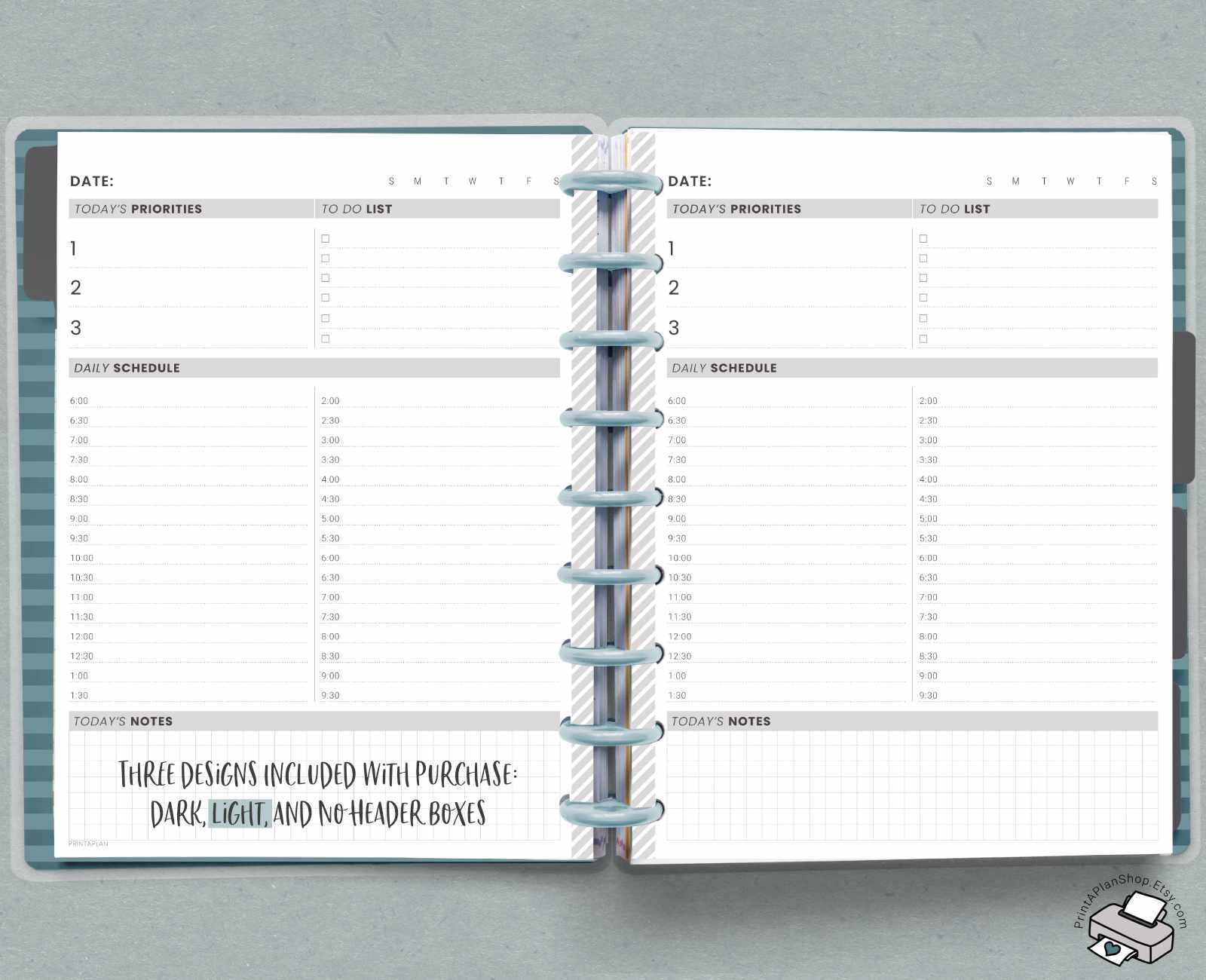 Printable Classic Happy Planner Inserts Daily Planner Pages | Etsy