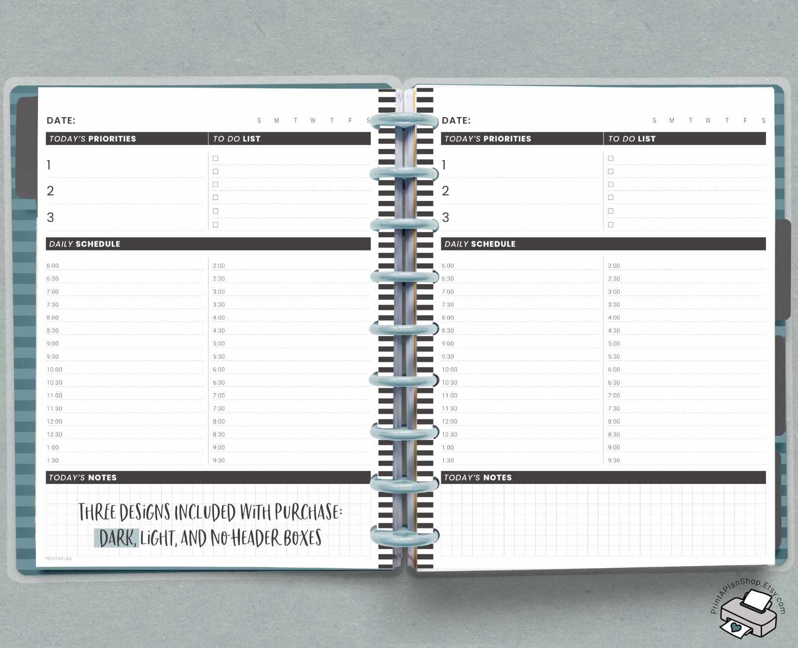 Printable Classic Happy Planner Inserts Daily Planner Pages | Etsy