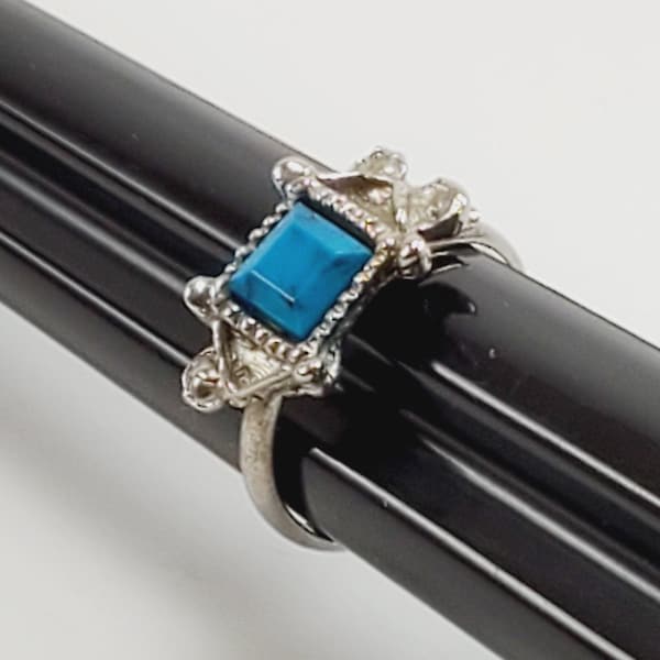 Real Louie Rafael Turquoise Sv925 Sterling Silver Ring, Adjustable Size