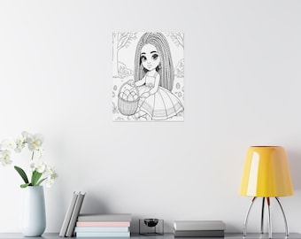 Easter Girl Pre-printed Paint Canvas: Sip and Paint Party