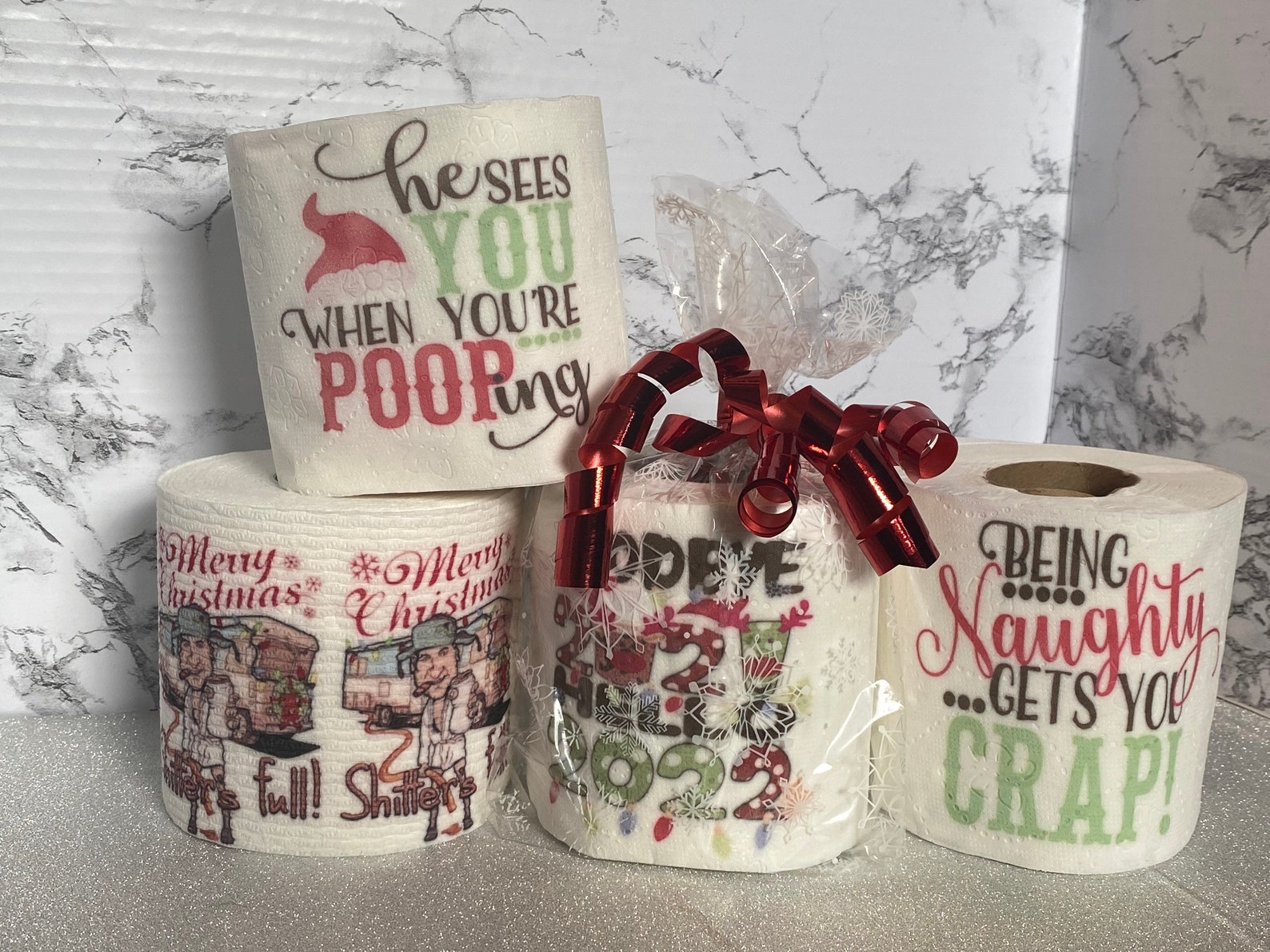 Toilet Paper Gag Gift, Custom Toilet Paper Gag Gift , Secret Santa Gift