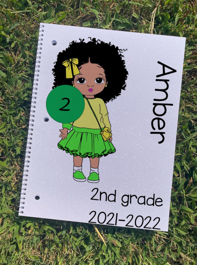 Personalized Spiral Notebook Custom Notebook Black Kids Etsy