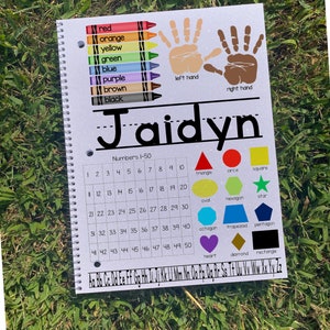 Personalized Primary Spiral Notebook, Custom Kids Homeschool Notebook. Pre-K, Kindergarten, First Grade, Second Grade Notebook.