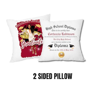 Almohada de graduación de doble cara
