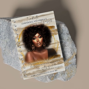 I Radiate Confidence, and Embrace Every Inch Of Myself Journal Notebook, Journal, Binder Cover PNG, Digital Download