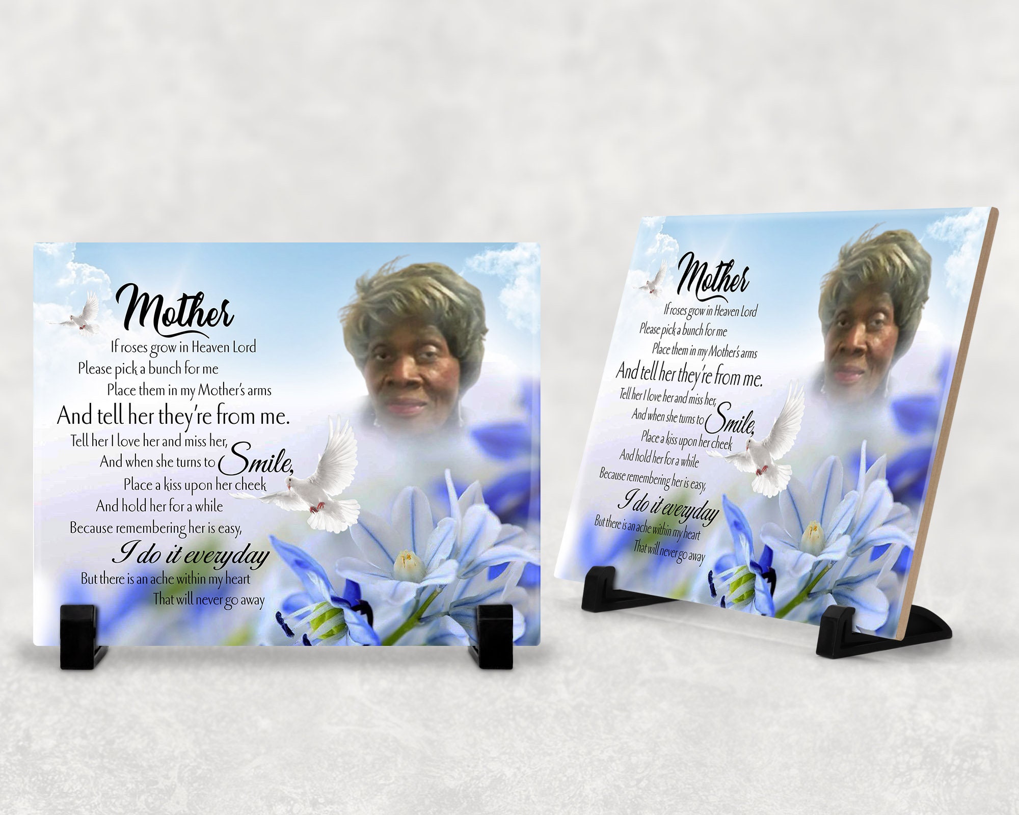 Personalized Ceremic Tile Memory Sign, Remembrance Gifts, Memorial ...