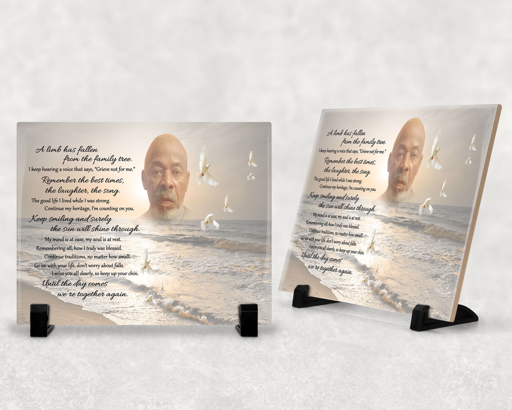 Personalized Ceremic Tile Memory Sign, Remembrance Gifts, Memorial ...