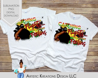 Cathin Flights PNG | Girls’ Trip & Weekend Design | Matching Couples T-Shirts | Sublimation Download