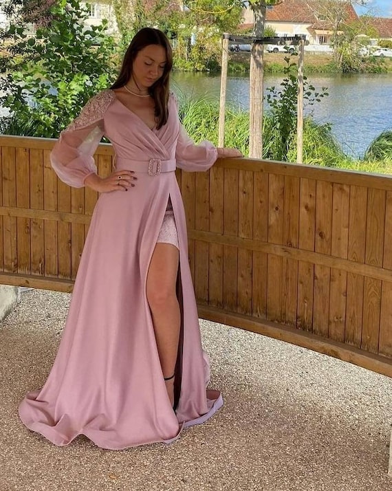 Short dress with overskirt sale