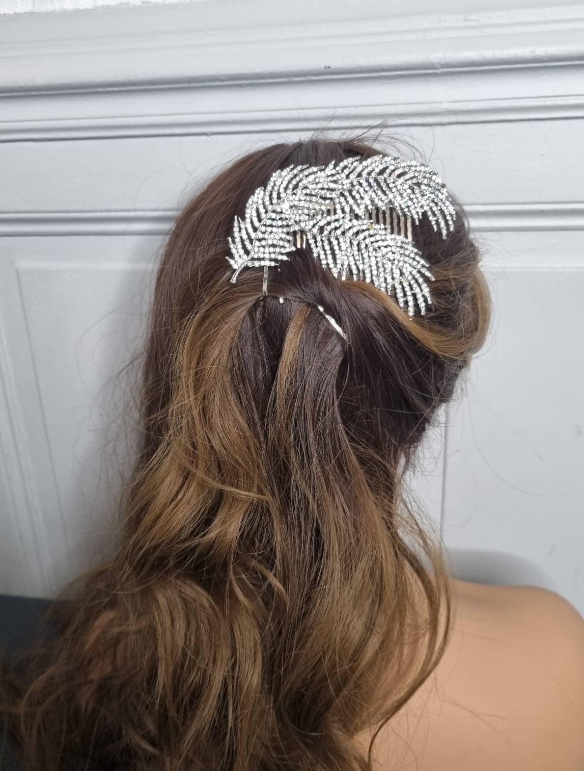 skyllc® Les Femmes Brillent Clip Strass Cristal Bowknot Perle Barrette Cheveux Mariage Headwear Accessoire 59 25mm 
