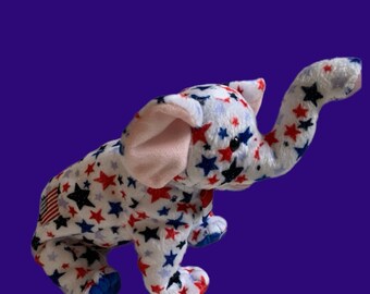 まとめ売りTy BEANIE BABY レア アメリカにて購入 ぬいぐるみセット July 4th, Ty Beanie Babies Lefty and Righty 2004, Original Beanie