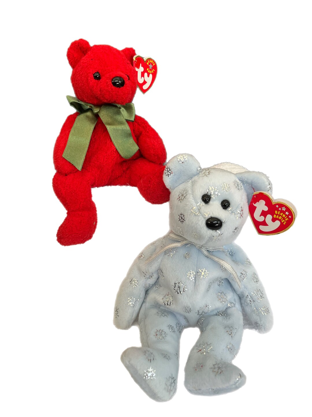 TY FLAKY' and MISTLETOE Beanie Babies, Original Beanie Babies