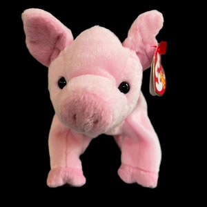 TY Hamlet Pig, Original Beanie Babies Collection, stuffed plush toy