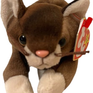 Ty POUNCE the Cat, Original Beanie Babies Collection, Rare