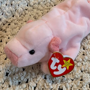 Ty Beanie Rare Squealer style 4005 Pig, Original Beanie Babies Collection, Rare find, One of Original Nine