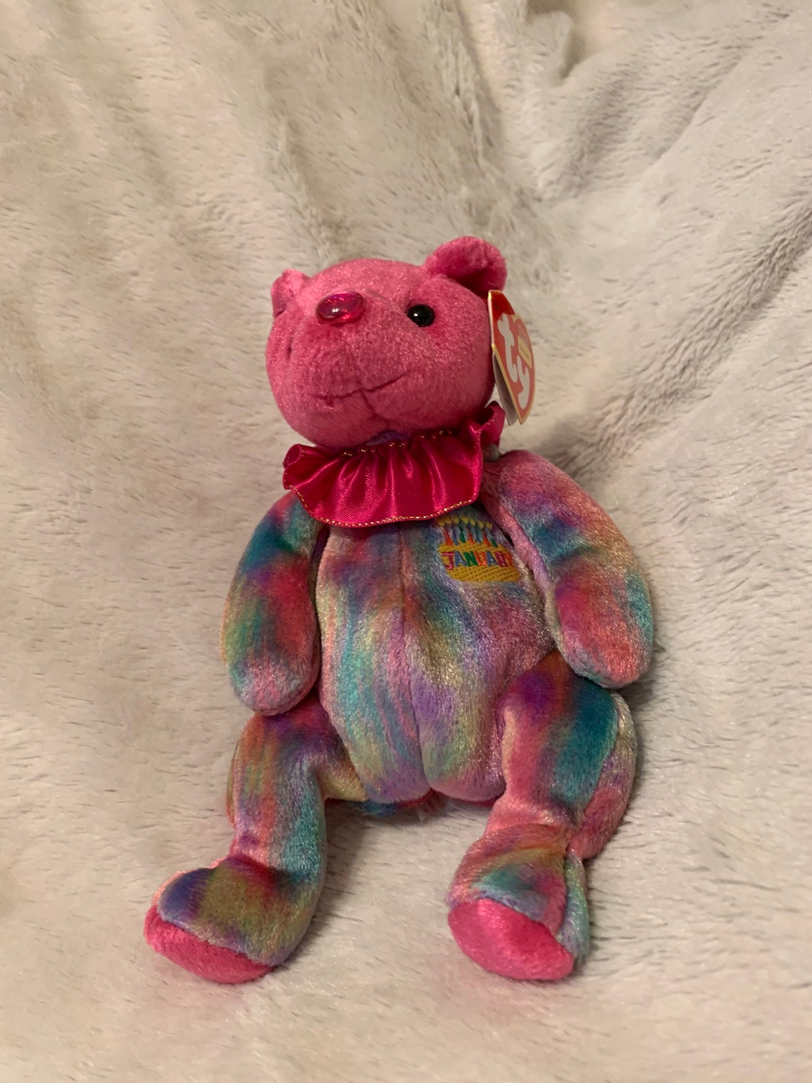 Vintage Ty Beanie Baby January Birthday Bear Original Beanie Etsy