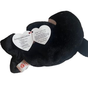 May include: Black and white plush orca whale toy with a red heart tag that reads "Echo" and "The Beanie Babies Collection".