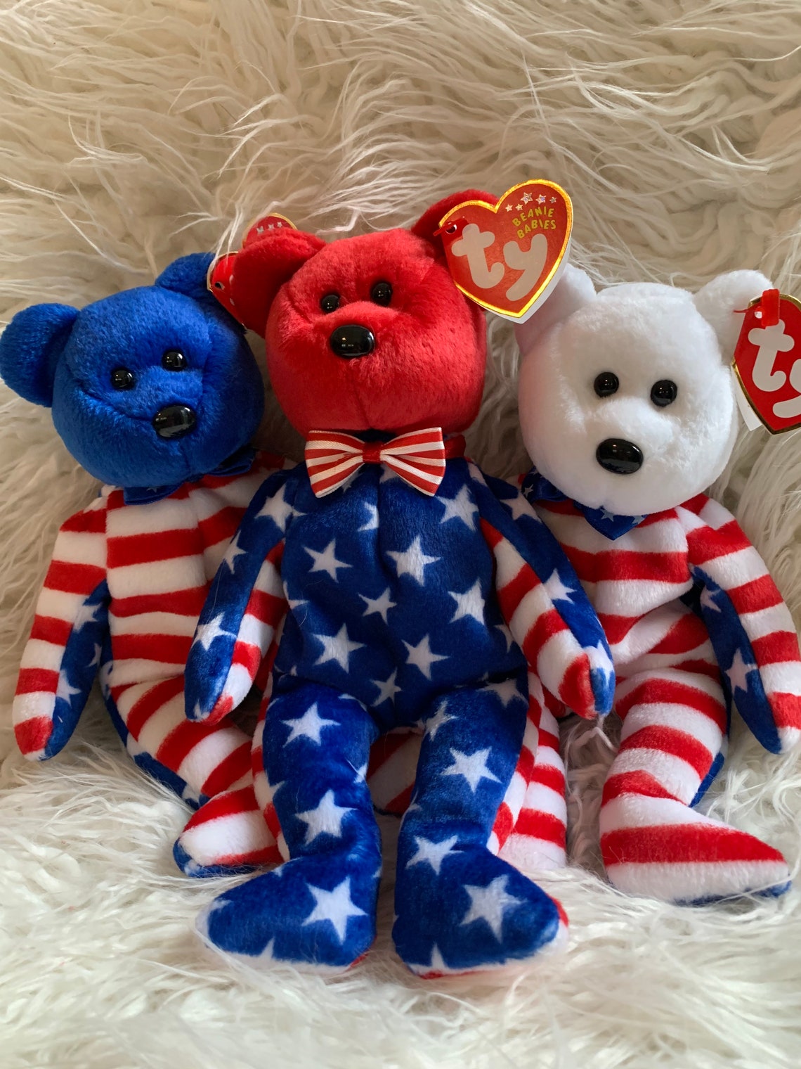 July 4th Ty Beanie Babies Bears Liberty Original Beanie Etsy