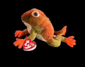 TY PRINCE FROG, Original Beanie Babies Collection, stuffed plush toy