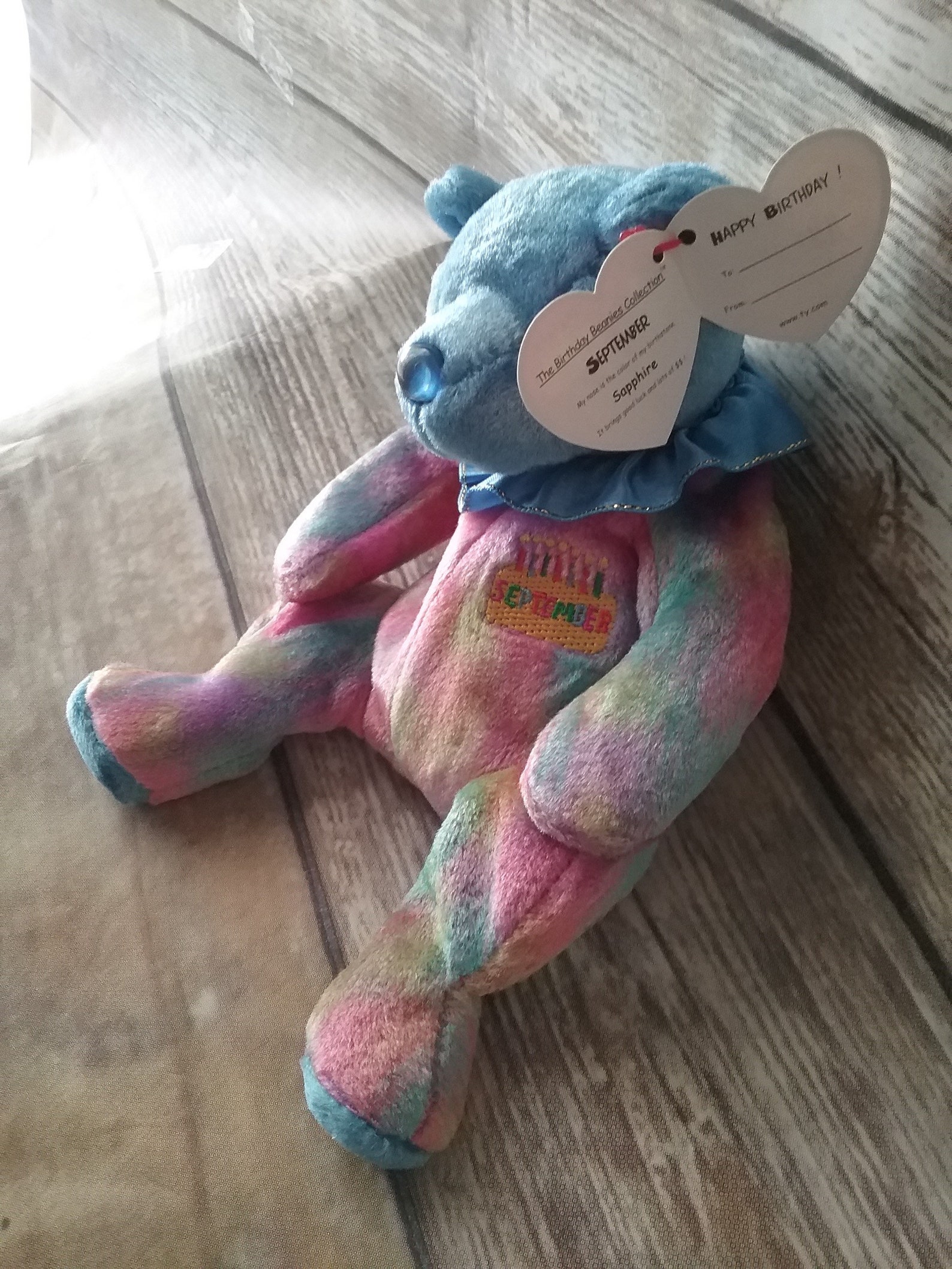 Vintage Ty September Birthday Bear Beanie Baby Ty Original Etsy