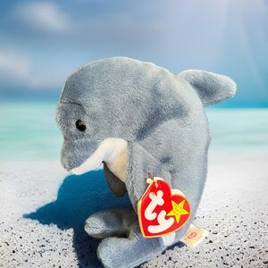 TY ECHO DOLPHIN, Original Beanie Babies Collection, stuffed collectible