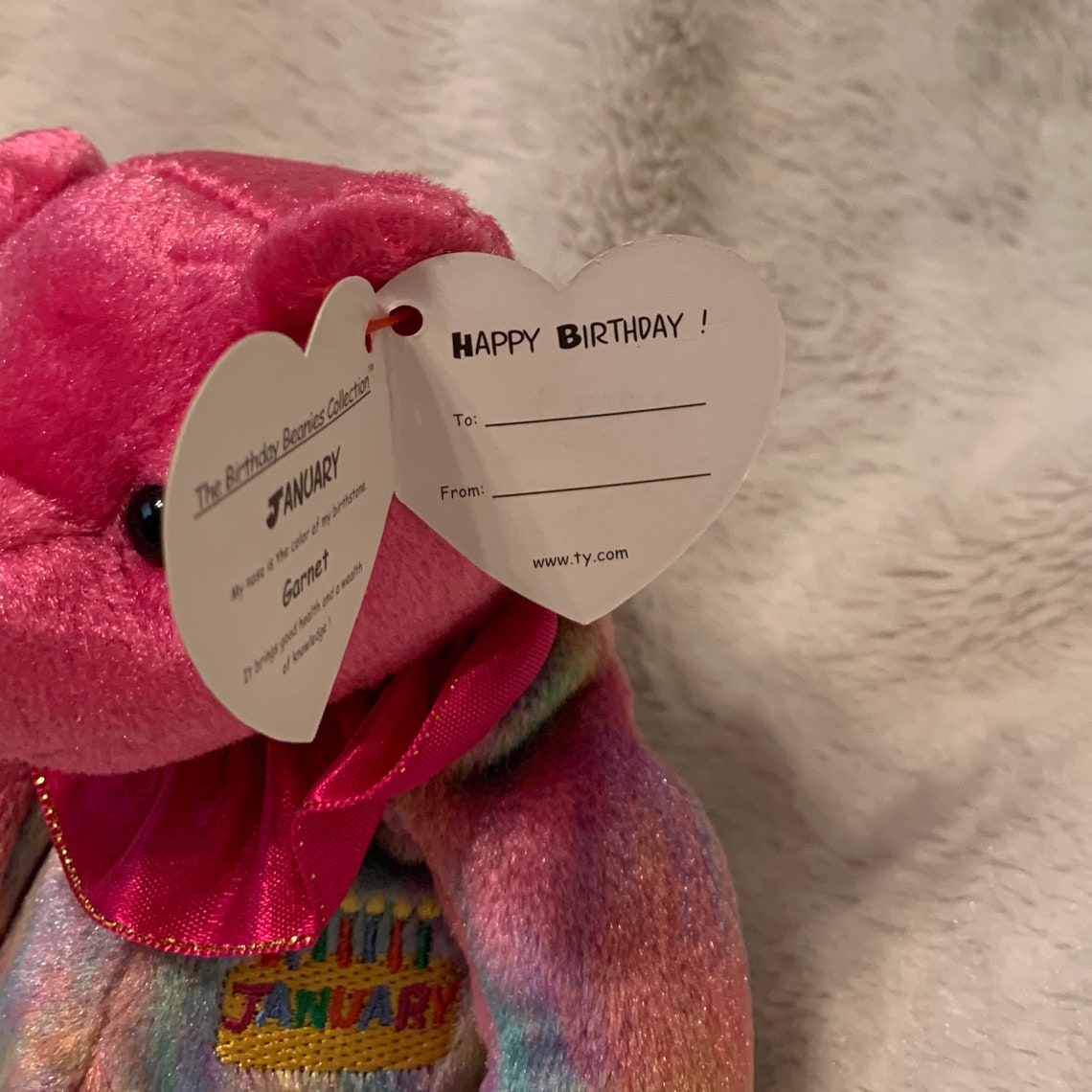 Vintage Ty Beanie Baby January Birthday Bear Original Beanie Etsy