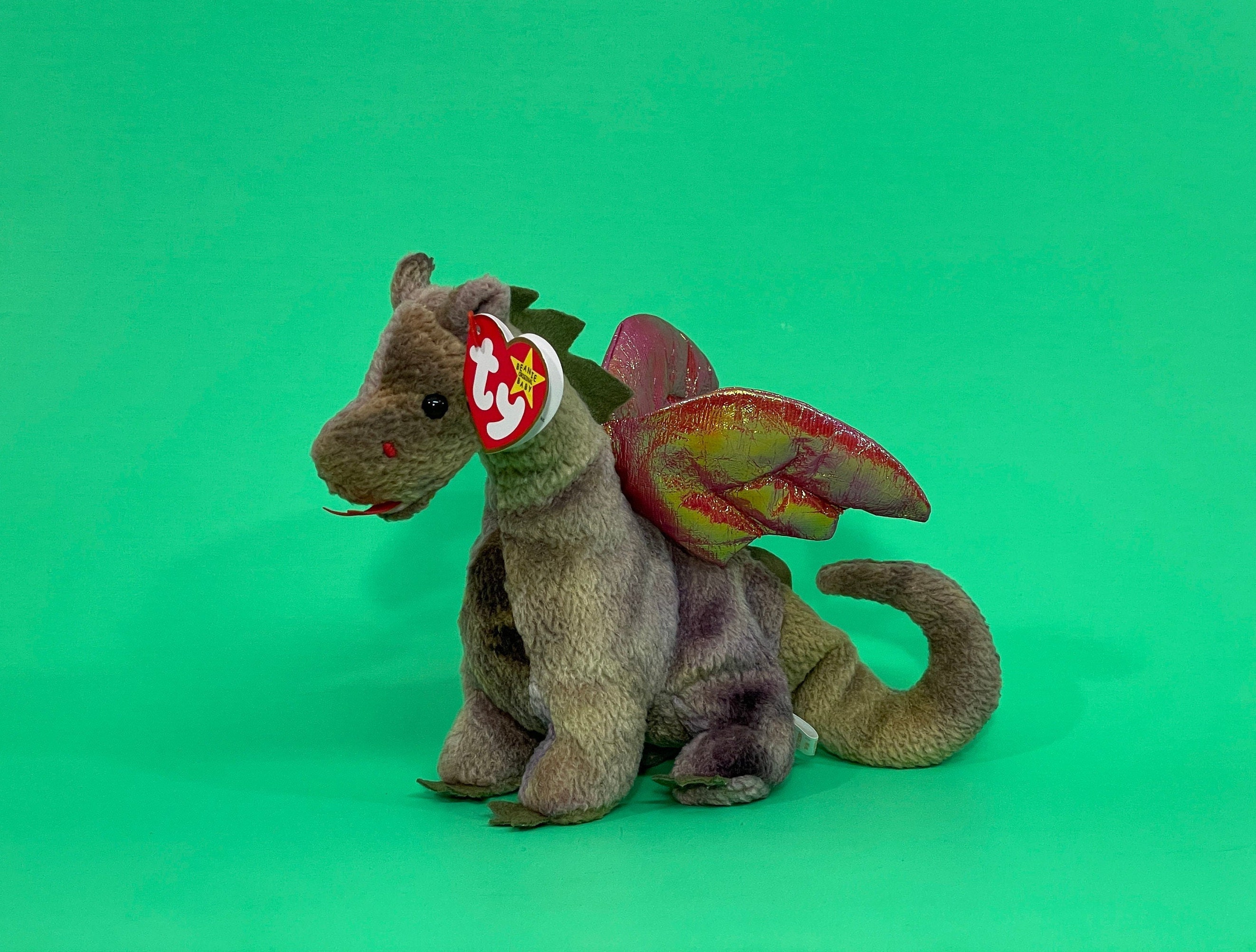 1998 Scorch the Dragon Ty Beanie Baby 4210 5th Gen Red Heart | Etsy