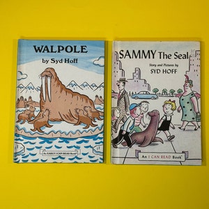 1970s Sammy the Seal & Walpole Hardcover Books by Syd Hoff - Harper Row An Early I Can Read Series Arctic Animal Classic Children&#39;s Picture