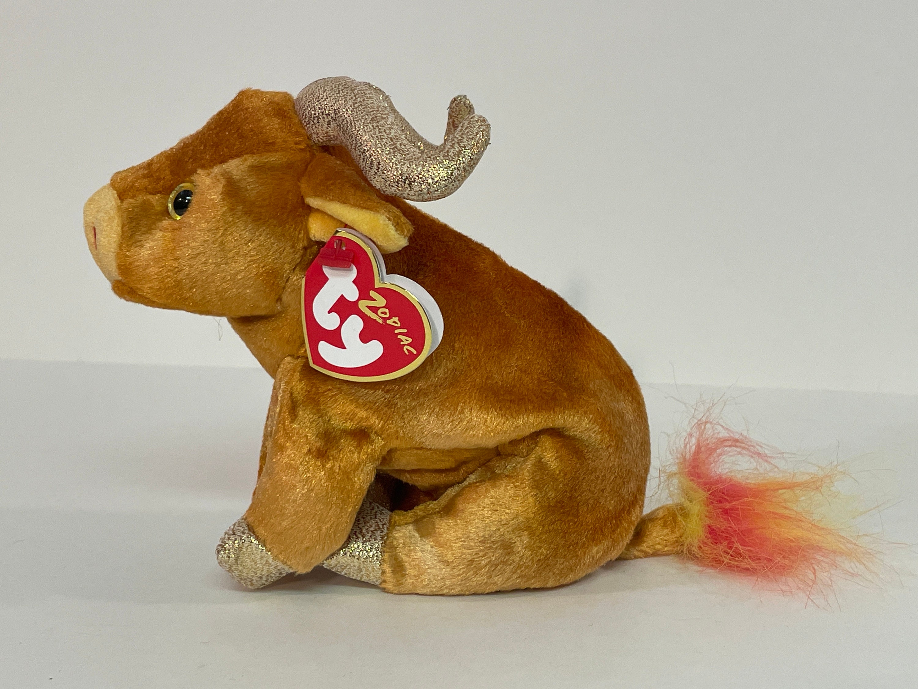 2000 Zodiac Ox Ty Beanie Baby 4319 6th Gen Red Heart Hang Etsy