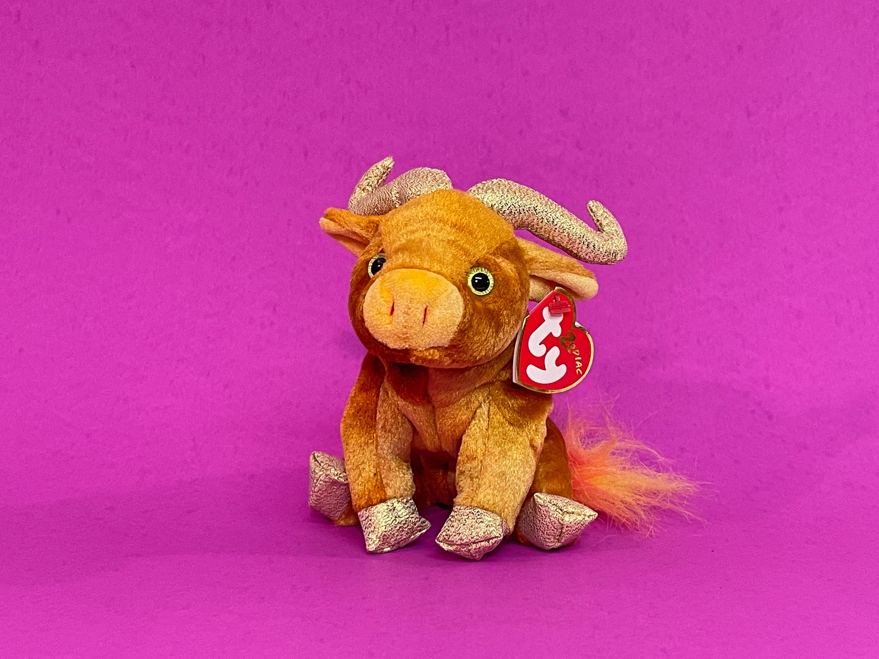 2000 Zodiac Ox Ty Beanie Baby 4319 6th Gen Red Heart Hang Etsy