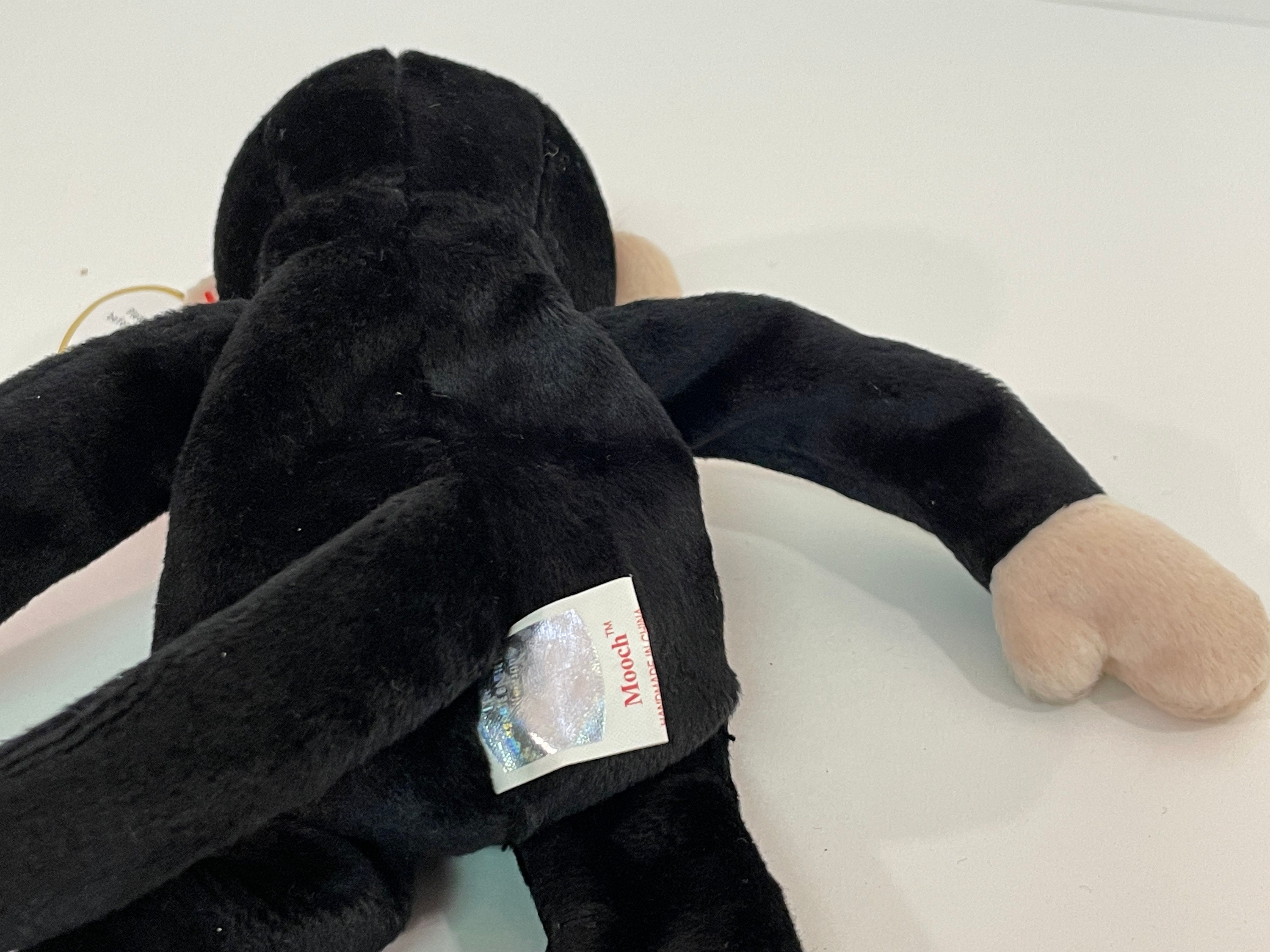 1999 Mooch the Spider Monkey Ty Beanie Baby 4224 5th Gen Red Heart Hang