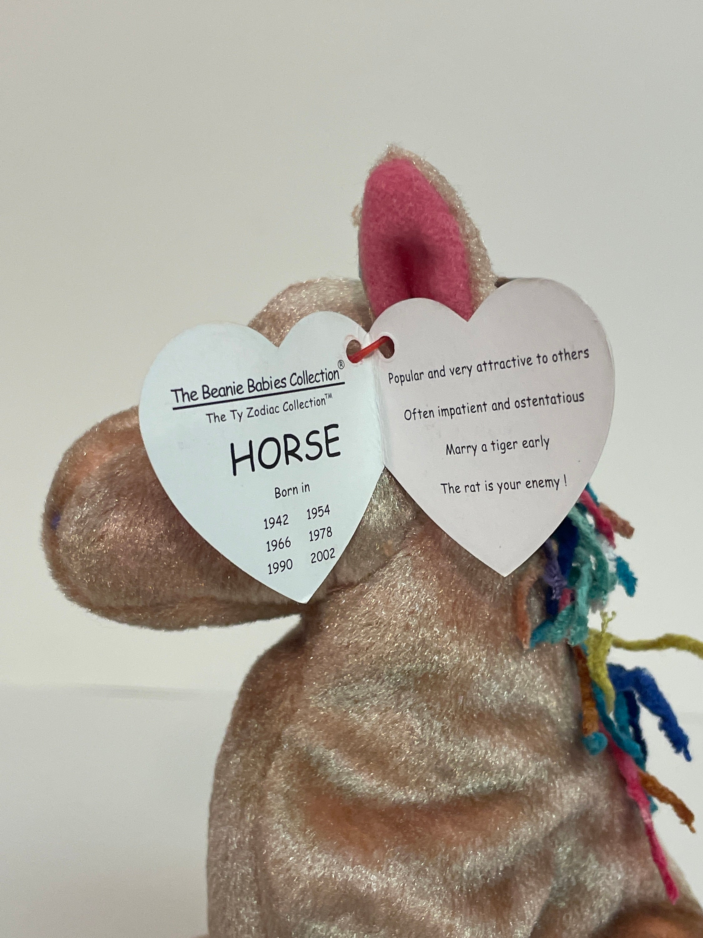 2000 Zodiac Horse Ty Beanie Baby 4319 Cloven Hooves 6th Gen Etsy