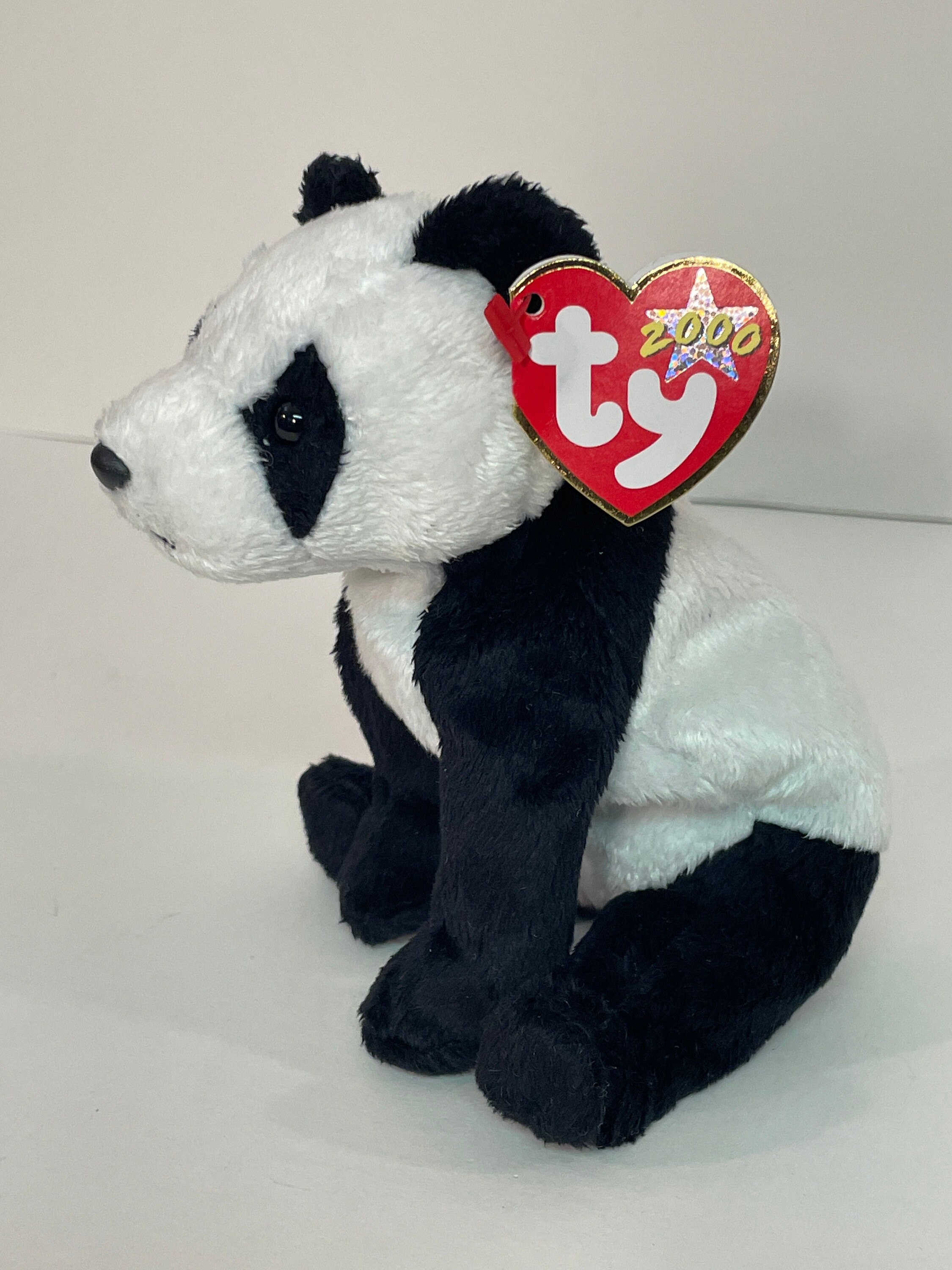 2000 China the Panda Ty Beanie Baby 4315 - 6th Gen Red Heart