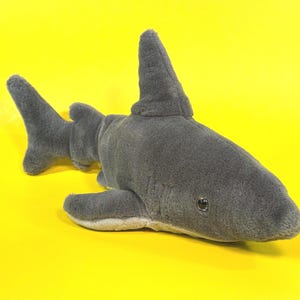 1990s Westcliff Collection 17" Shark - Retro PAF Sales Inc. Grey Gray Great White Ocean Aquatic Fish Large Stuffed Animal Plush Toy Doll