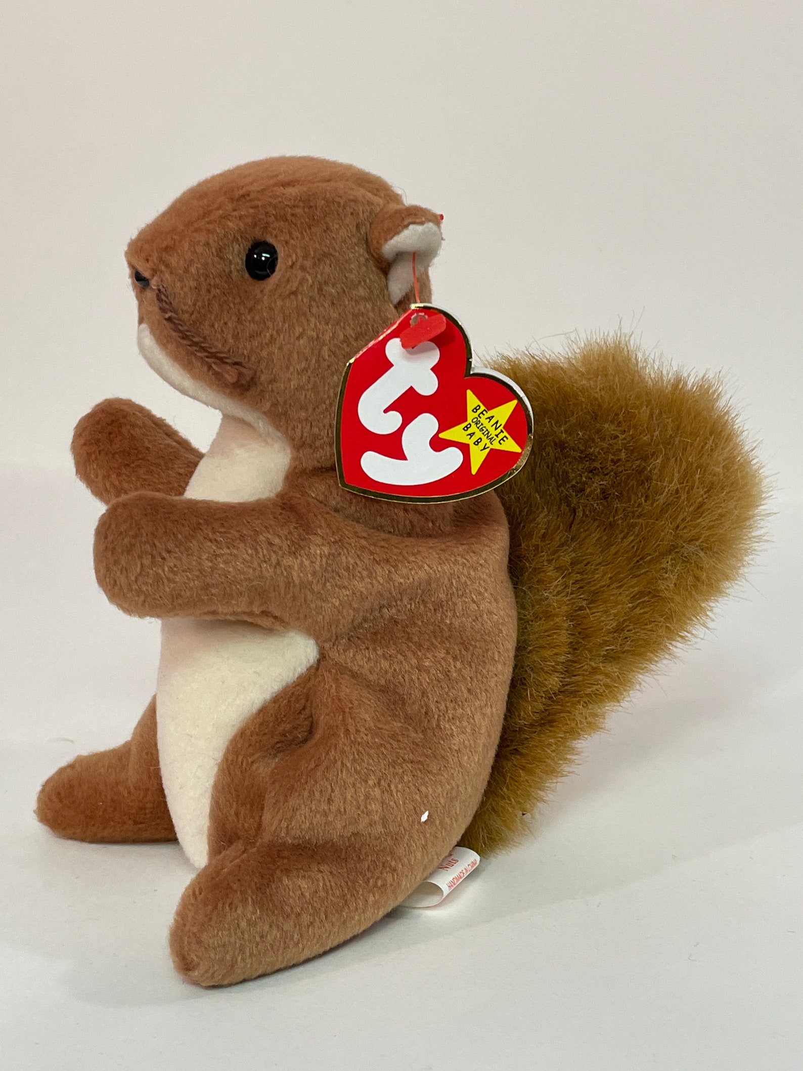 1997 Nuts the Squirrel Ty Beanie Baby 4114 5th Gen Red Heart Etsy