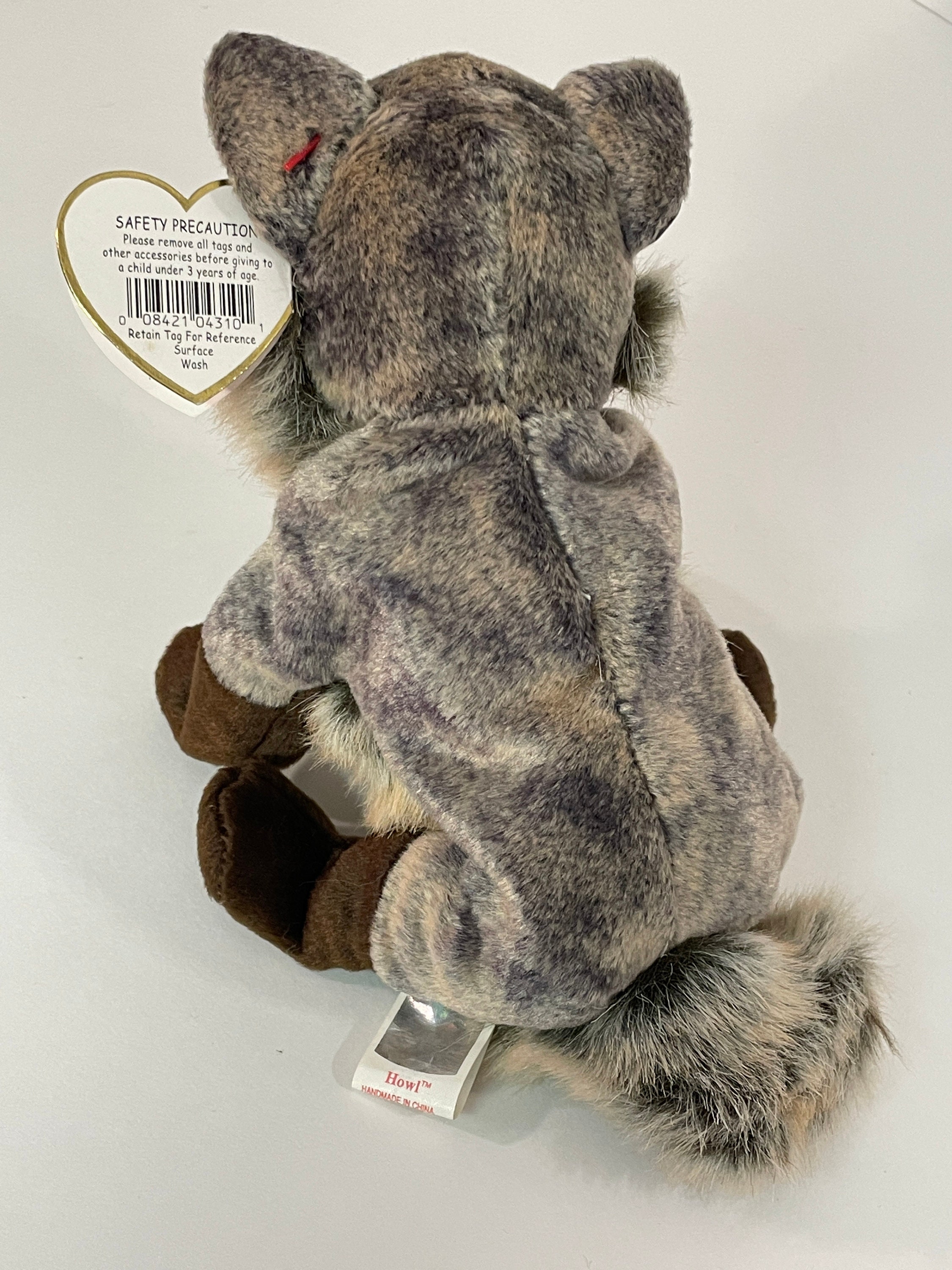 2000 Howl the Wolf Ty Beanie Baby 4310 6th Gen Red Heart Etsy