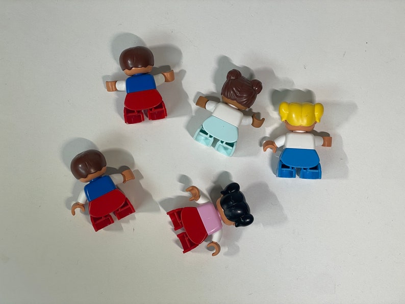 2000s Five DUPLO Children Minifigures LEGO Plastic Building Toy Kids 2000s-five-duplo-children-minifigures-lego-plastic-building-toy-kids