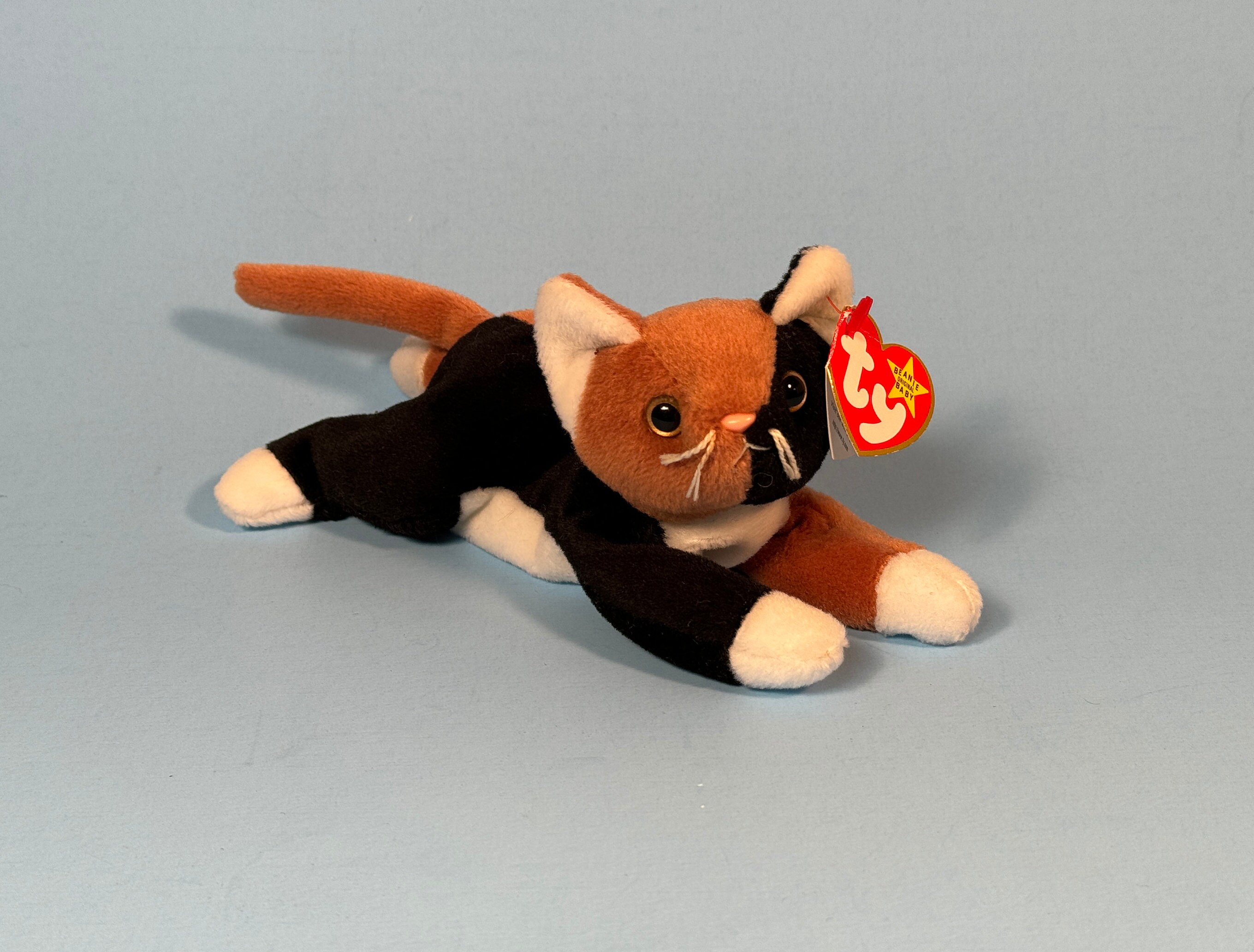 1997 Chip the Calico Cat Ty Beanie Baby 4121 4th or 5th Gen Red