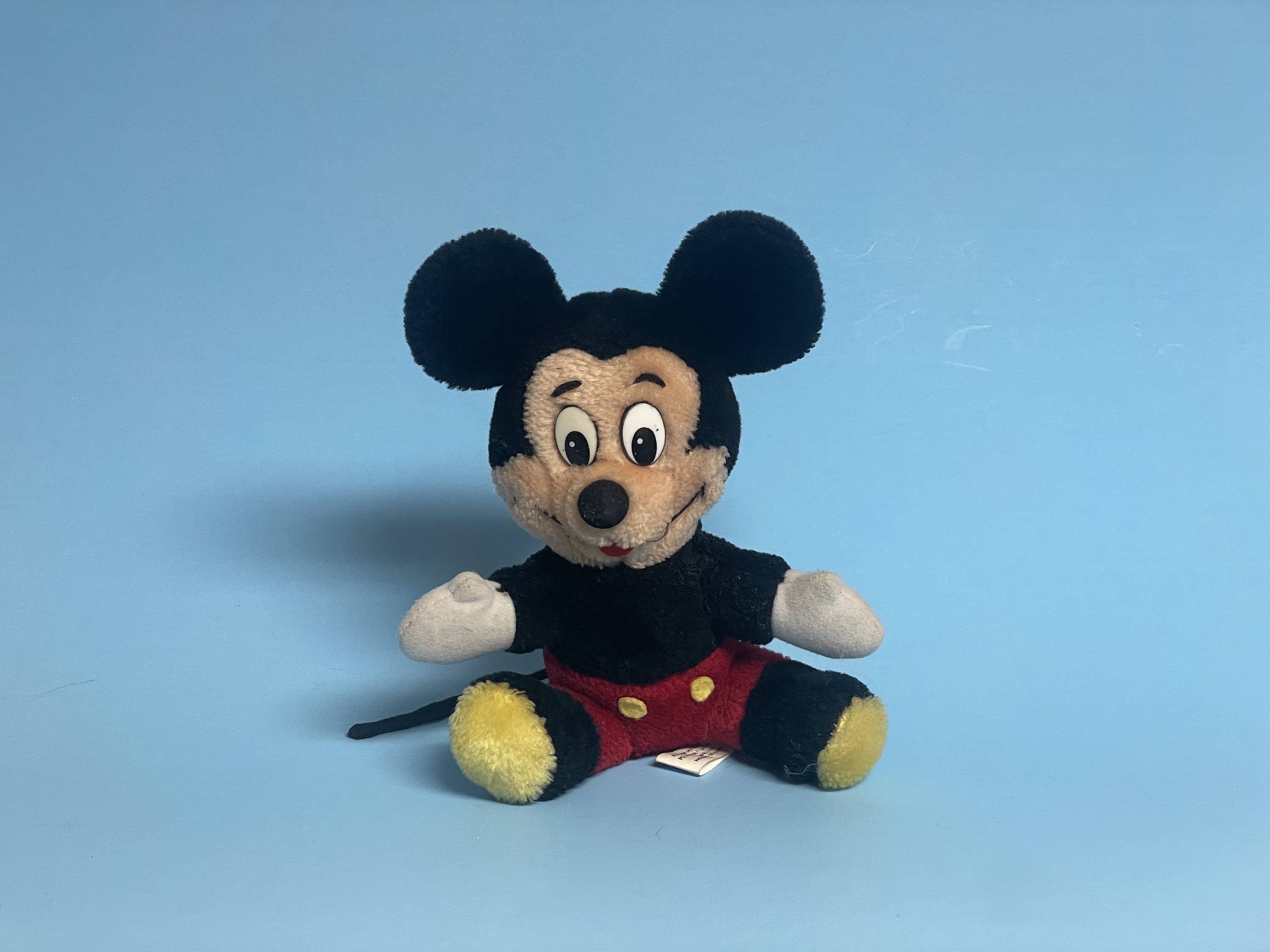 black and white mickey mouse plush