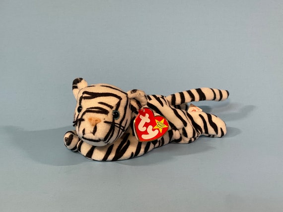 Blizzard the white 2024 tiger beanie baby