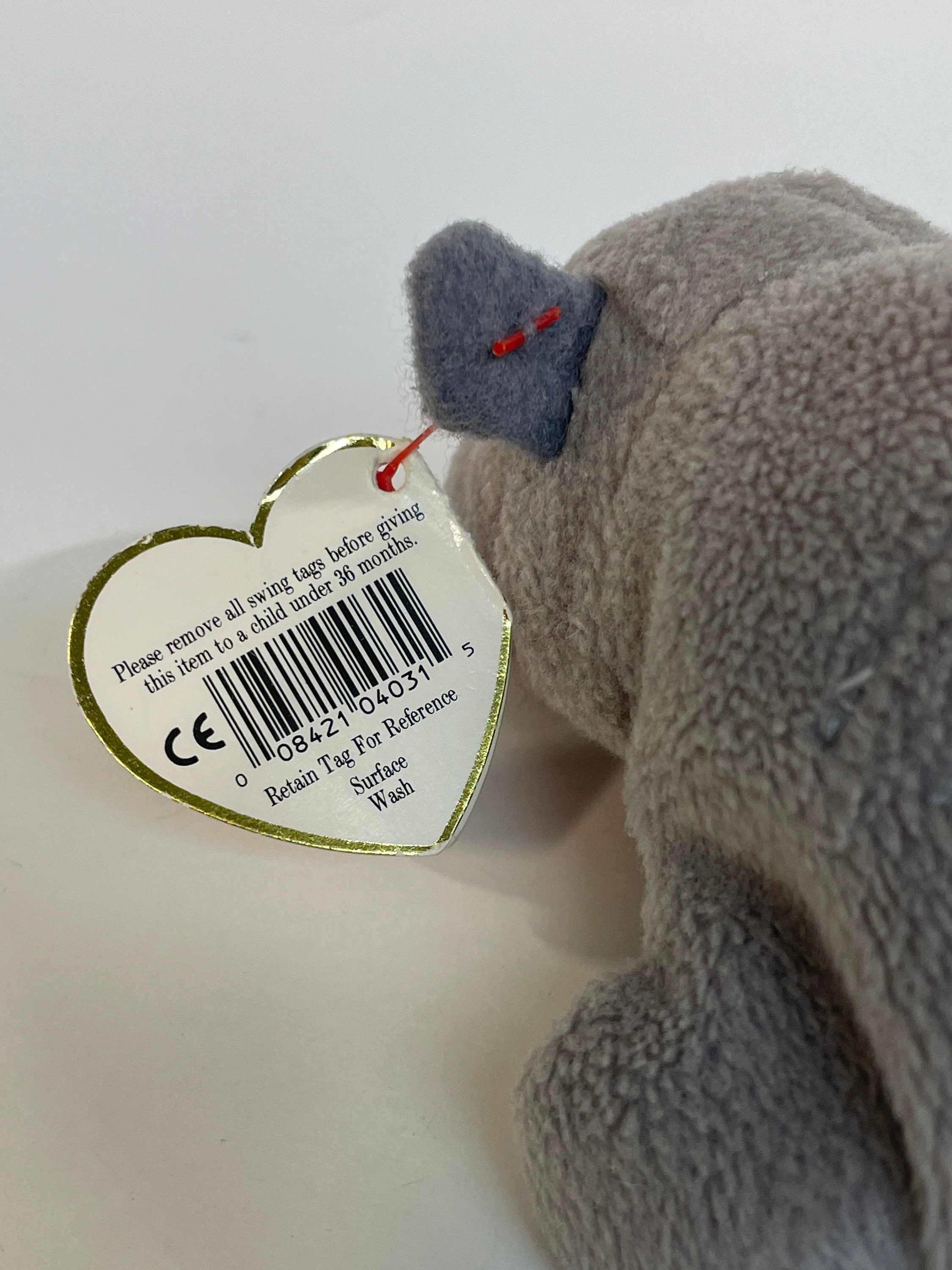 1996 Tank the Armadillo Ty Beanie Baby 4031 - 7 Line No Shell 3rd