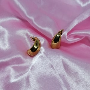 Boucles d'oreilles ICONIC acier inoxydable doré ou argenté fait main image 2