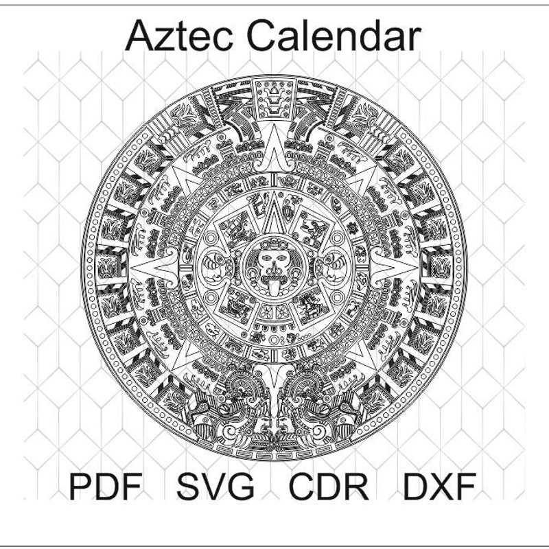 Aztec Calendar Svg Etsy Aztec Calendar Svg Etsy