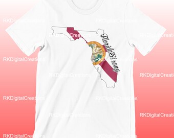 Florida strong, Florida flag, hurricane Ian relief t shirt design, transparent PNG digital download sublimation design